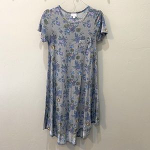 Lularoe | Carly Dress | Floral Swing T-Shirt Dress | VGUC | XXS